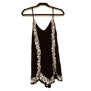 Forever 21 Black/Floral Romper